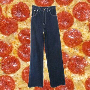 1970s vintage disco bellbottom jeans size 27x36 small tall